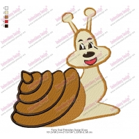 Funny Snail Embroidery Design 02